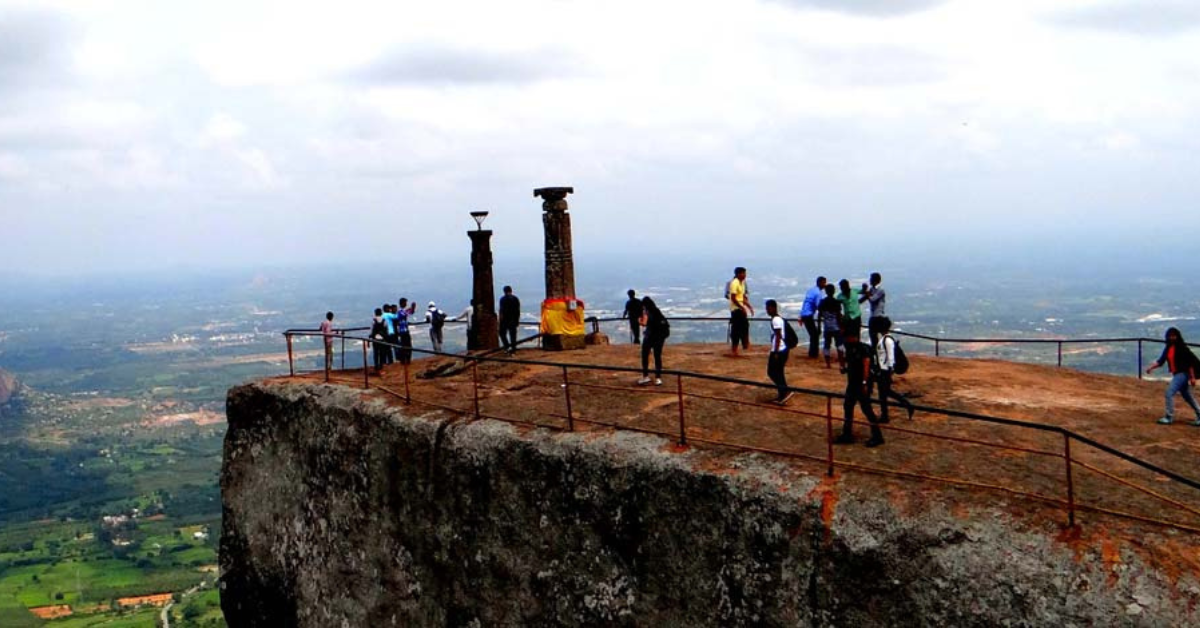 A group trekking Shivagange