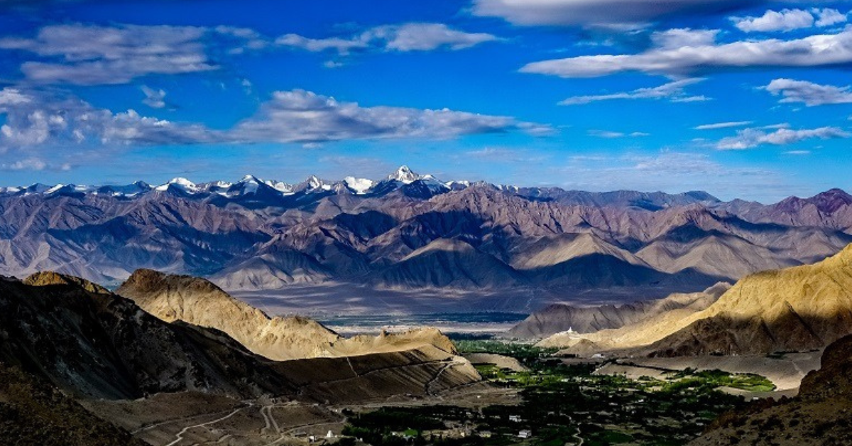 A scenic image of Leh-Ladakh