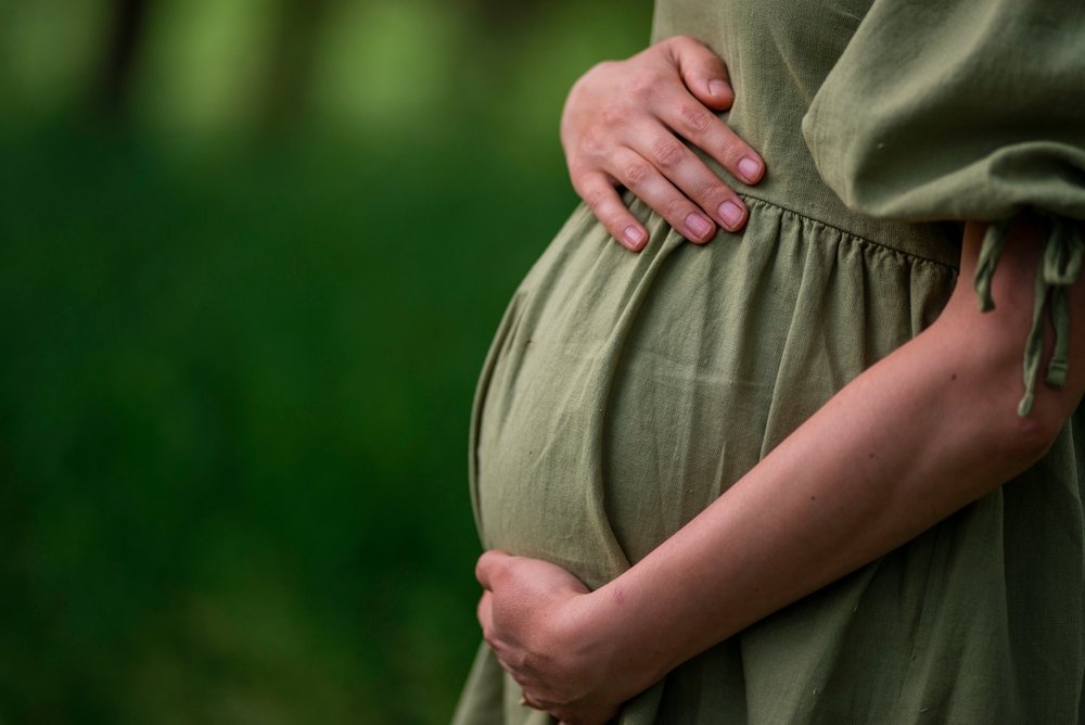 Baby bump of a woman