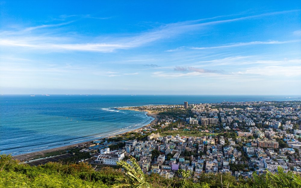 Ariel,View,Of,Visakhapatnam,City,From,Kailasagiri,Hill.