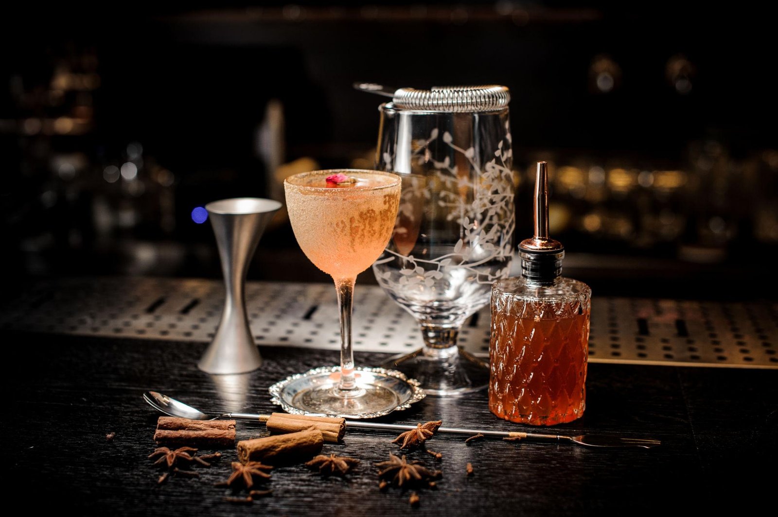 Premium cocktail at a luxury speakeasy bar in Singapore CBD